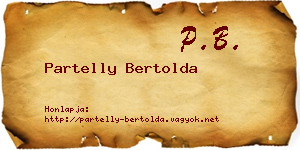 Partelly Bertolda névjegykártya